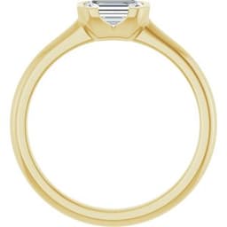 126823 / Engagement Ring / 14K Yellow Gold / Unset / Emerald / 6 X 4 Mm / Polished / Engagement Ring Mounting