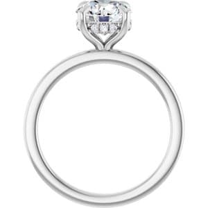 Josephine — Round 14K White Gold, 1.5 ct, view 2
