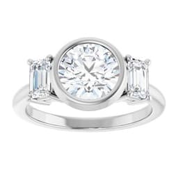 Willa — Round 14K White Gold, 1.5 ct, view 3