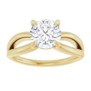 Ximena — Round 14K Yellow Gold, 1.5 ct, view 3