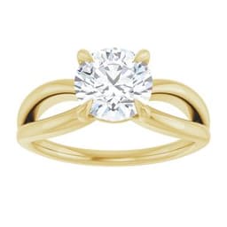 Ximena — Round 14K Yellow Gold, 1.5 ct, view 3