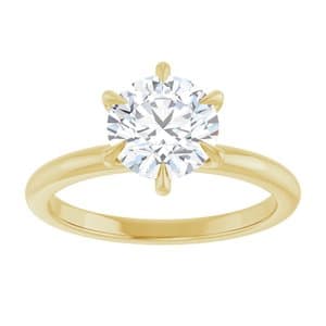 Yara — Round 14K Yellow Gold, 1.5 ct, view 3