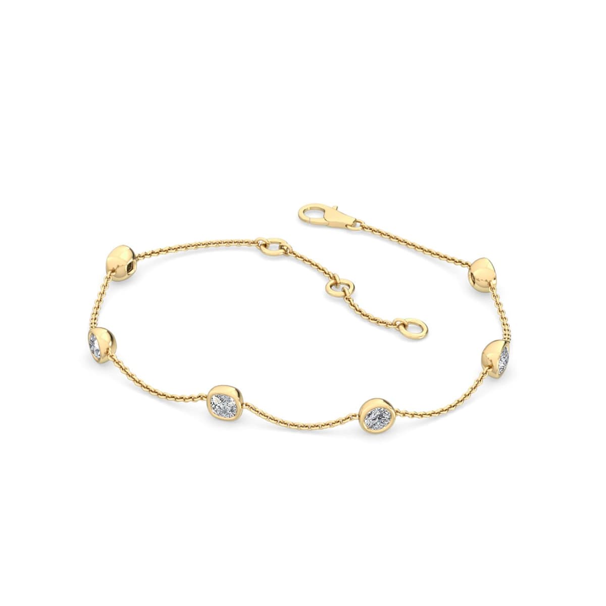 14K Yellow Gold Lab Grown Diamond BRACELET 0.79 ctw SJBR11454-0.75CT