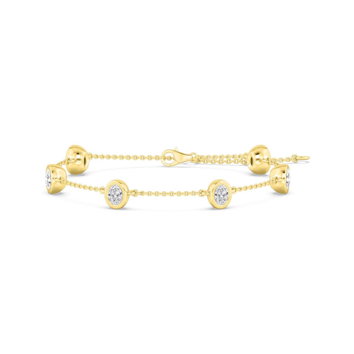 14K Yellow Gold Lab Grown Diamond BRACELET 0.95 ctw SJBR20036OV-1.00CT