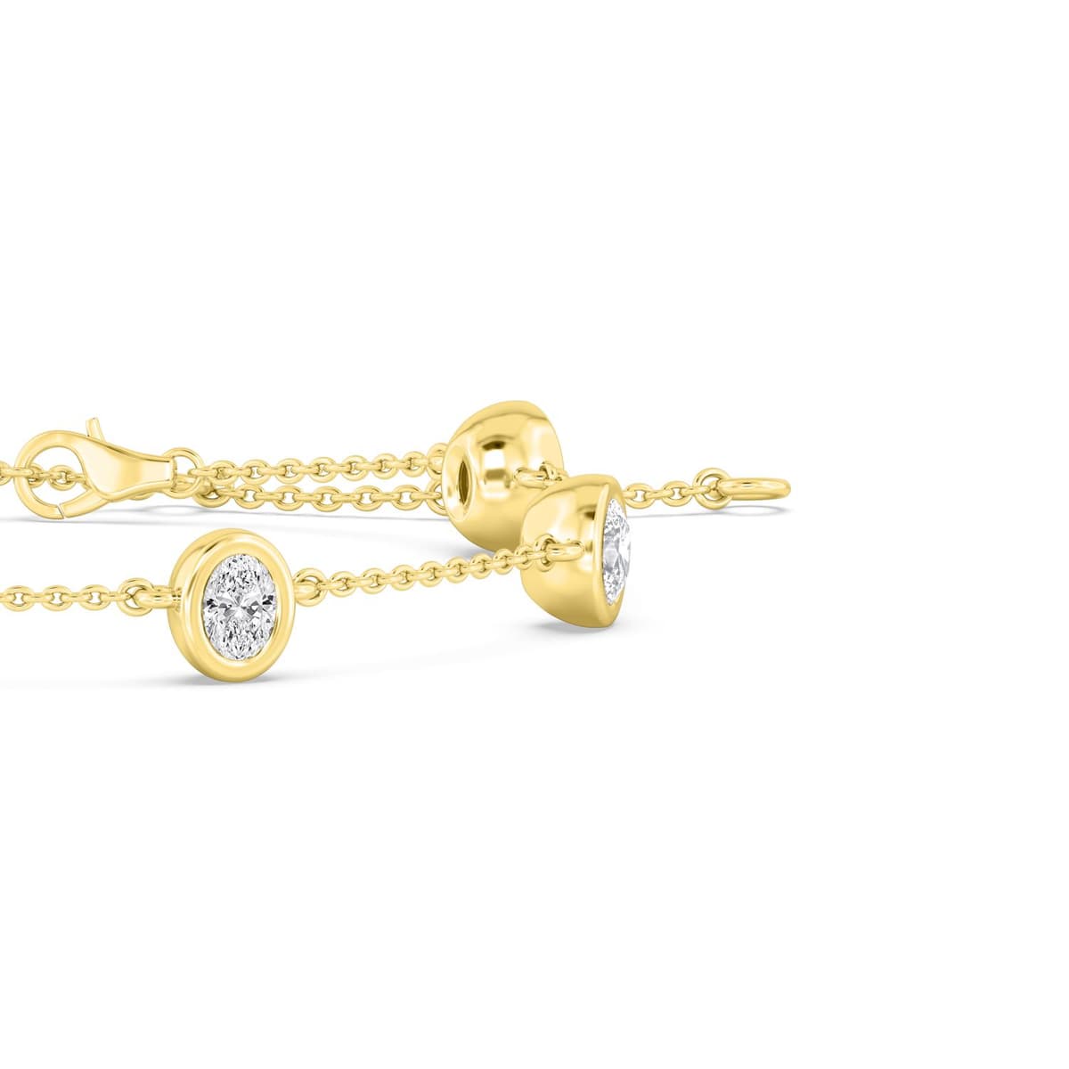 14K Yellow Gold Lab Grown Diamond BRACELET 0.95 ctw SJBR20036OV-1.00CT