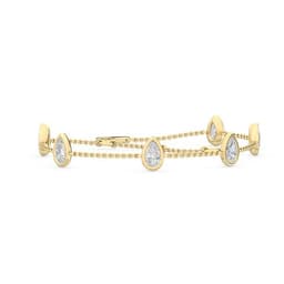 14K Yellow Gold Lab Grown Diamond BRACELET 0.99 ctw SJBR20037PE-1.00CT