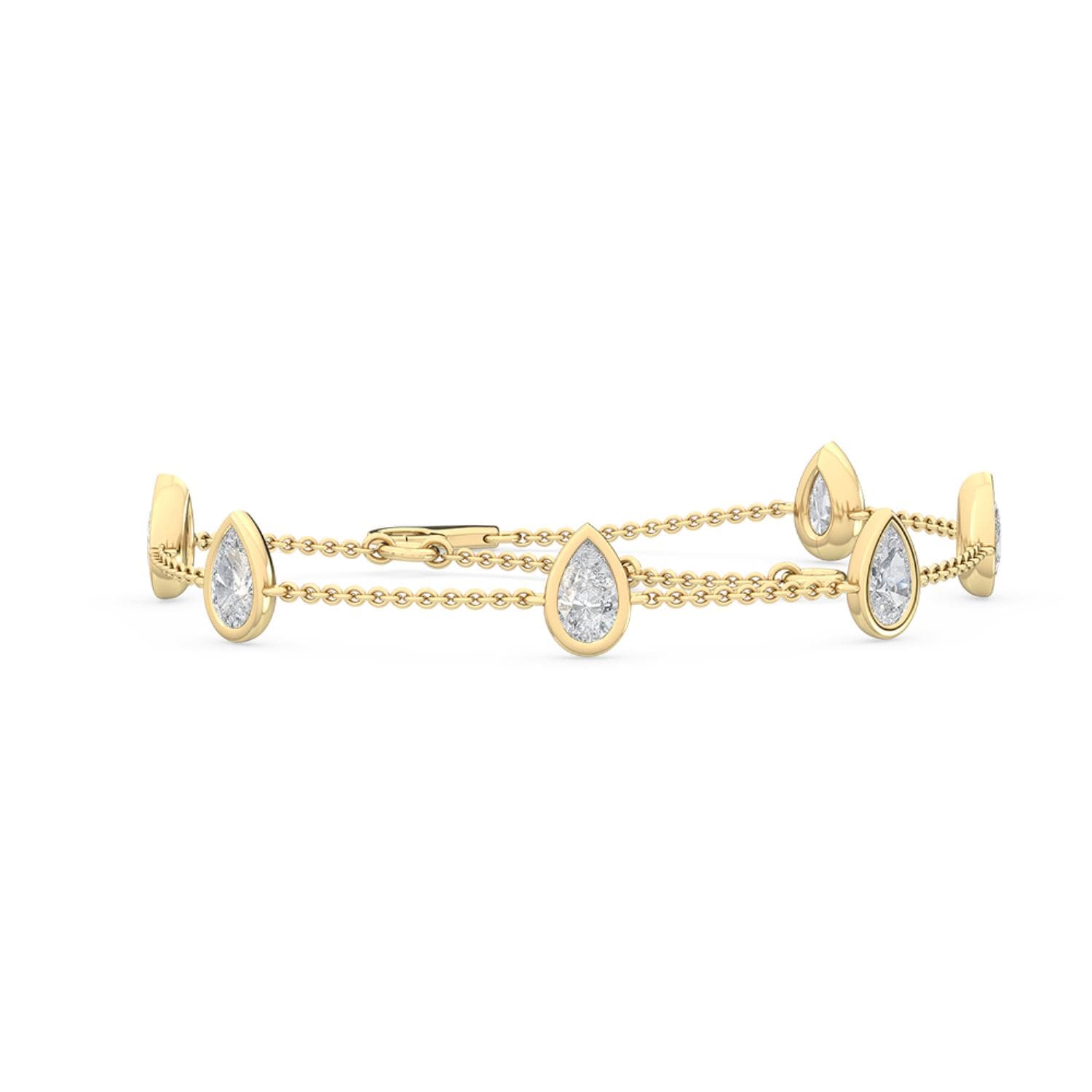 14K Yellow Gold Lab Grown Diamond BRACELET 0.99 ctw SJBR20037PE-1.00CT