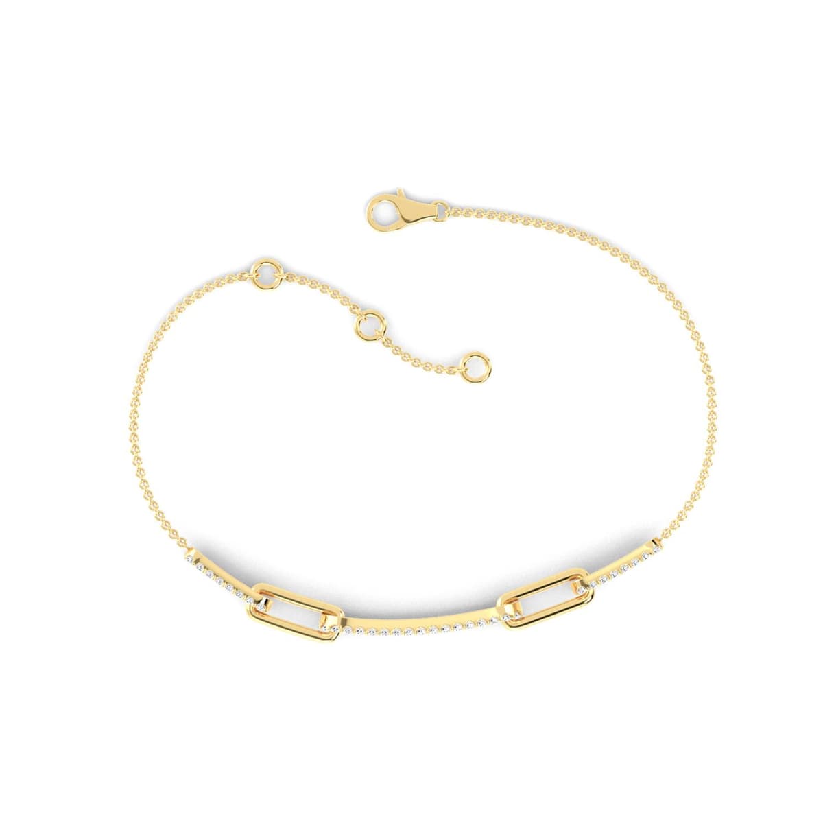 14K Yellow Gold Lab Grown Diamond BRACELET 0.32 ctw SJBR20042-0.33CT