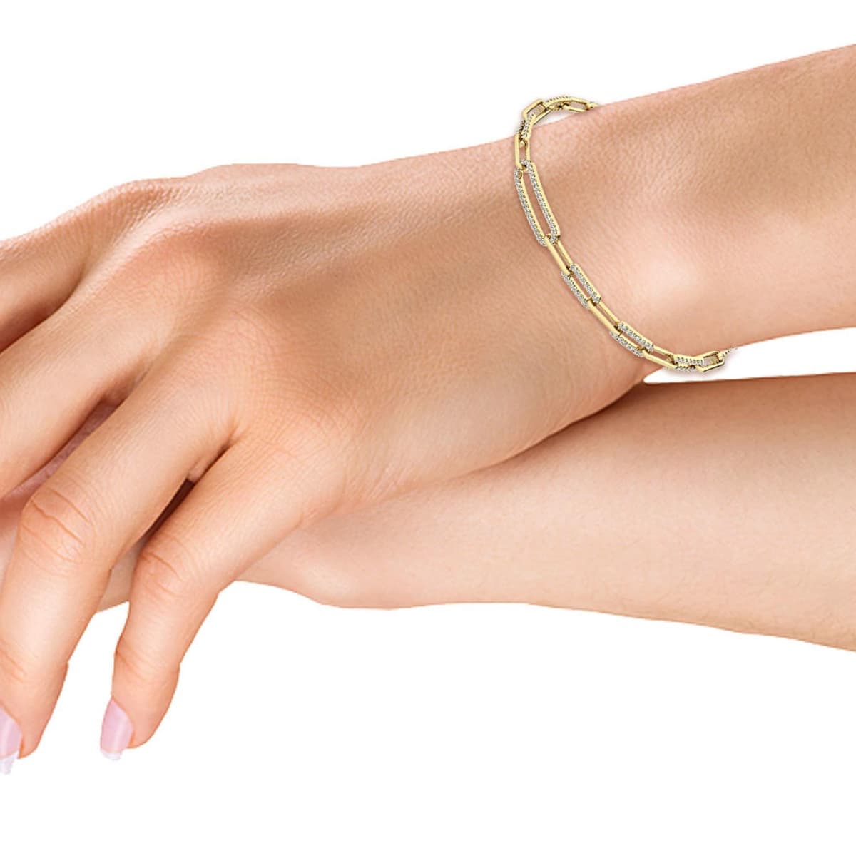 14K Yellow Gold Lab Grown Diamond BRACELET 1.00 ctw SJBR20049-1.00CT-7IN