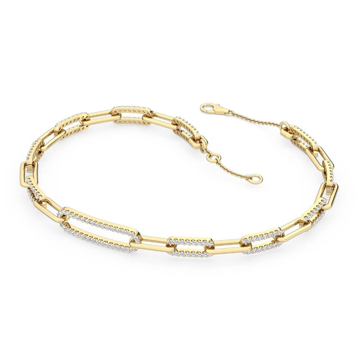 14K Yellow Gold Lab Grown Diamond BRACELET 1.00 ctw SJBR20049-1.00CT-7IN