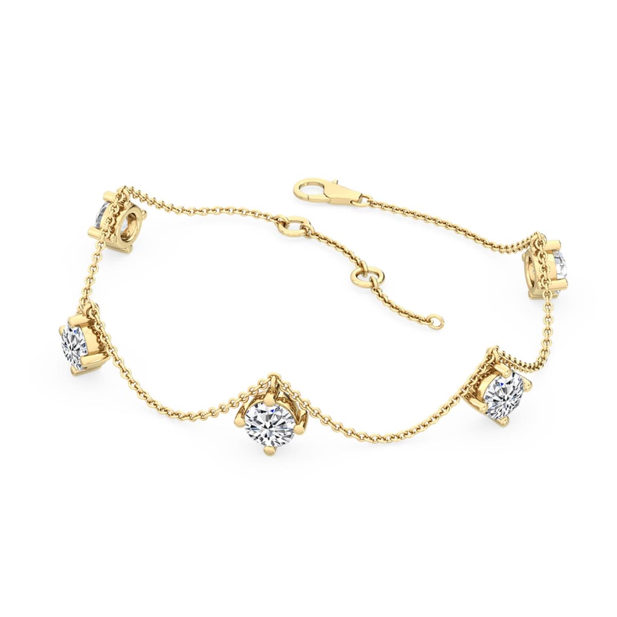 14K Yellow Gold Lab Grown Diamond BRACELET 1.20 ctw SJBR20057-1.20CT