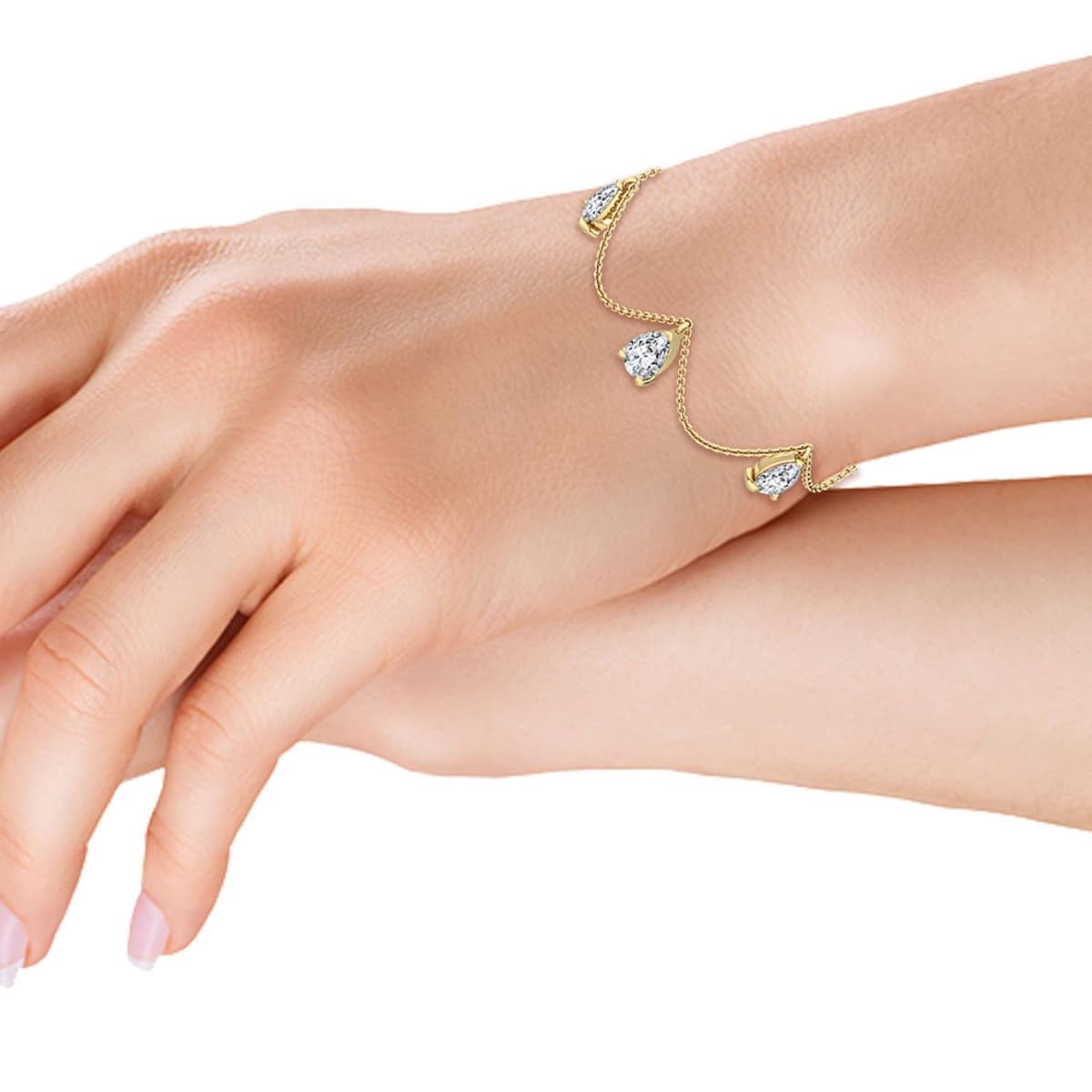 14K Yellow Gold Lab Grown Diamond BRACELET 2.00 ctw SJBR20061PE-2.00CT