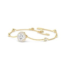 14K Yellow Gold Lab Grown Diamond BRACELET 0.98 ctw SJBR20072-1.00CT