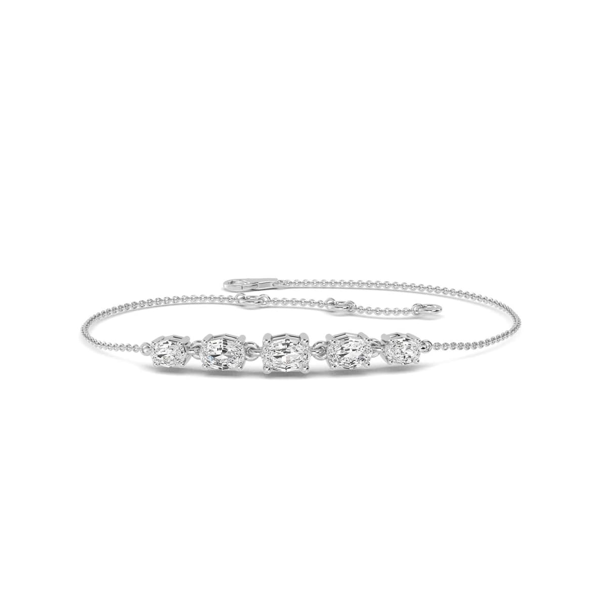 14K White Gold Lab Grown Diamond BRACELET 1.43 ctw SJBR20077-1.15CT