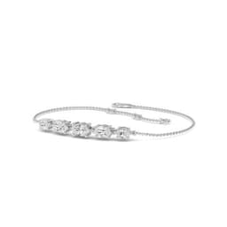 14K White Gold Lab Grown Diamond BRACELET 1.43 ctw SJBR20077-1.15CT