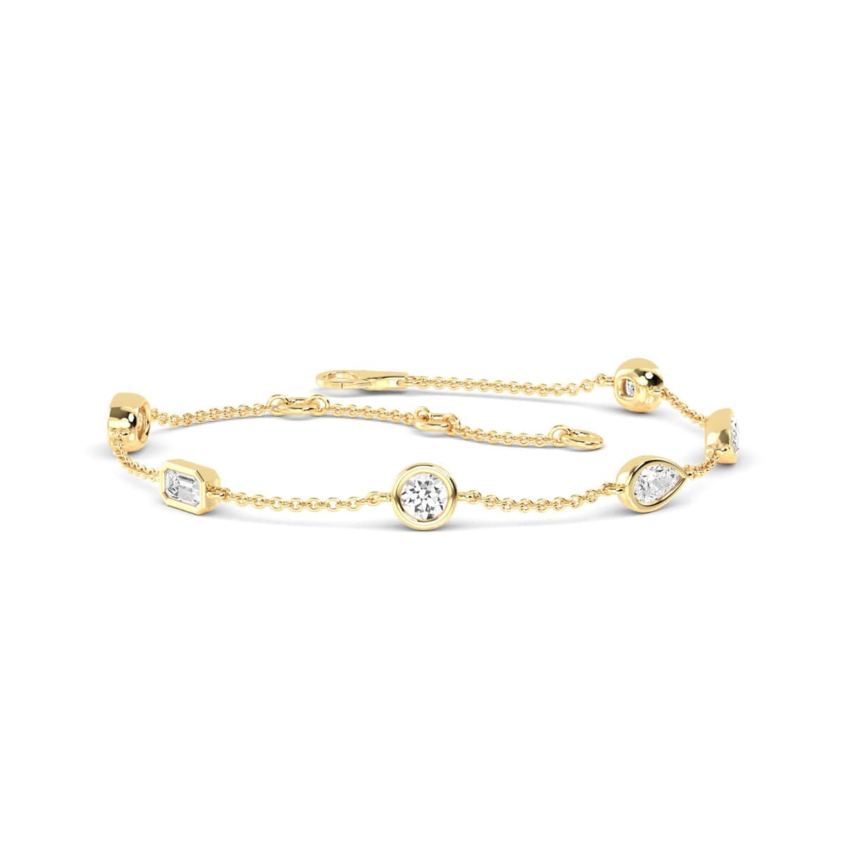 14K Yellow Gold Lab Grown Diamond BRACELET 0.91 ctw SJBR20086MS-1.00CT