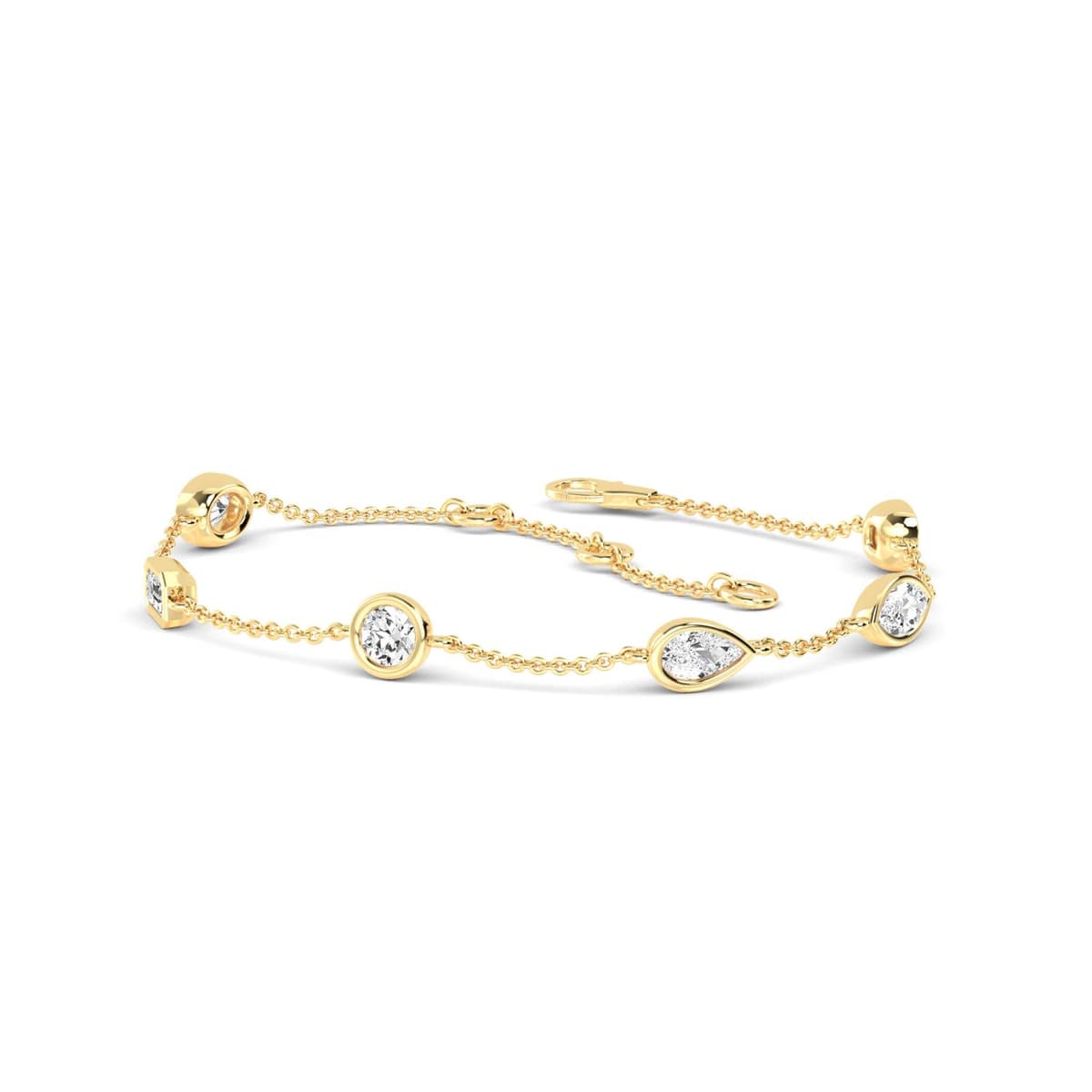 14K Yellow Gold Lab Grown Diamond BRACELET 0.91 ctw SJBR20086MS-1.00CT