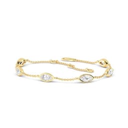 14K Yellow Gold Lab Grown Diamond BRACELET 0.95 ctw SJBR20087MQ-1.00CT