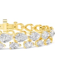 14K Yellow Gold Lab Grown Diamond Bracelet 7.99 ctw SJBR20158A