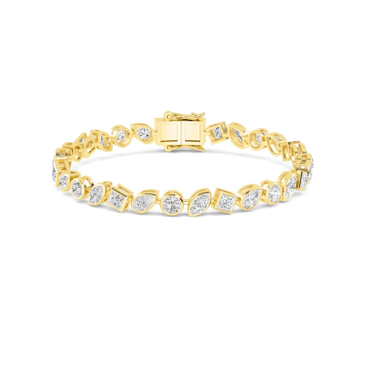 14K Yellow Gold Lab Grown Diamond BRACELET 6.68 ctw SJBR20202MS-0.20CT-7IN