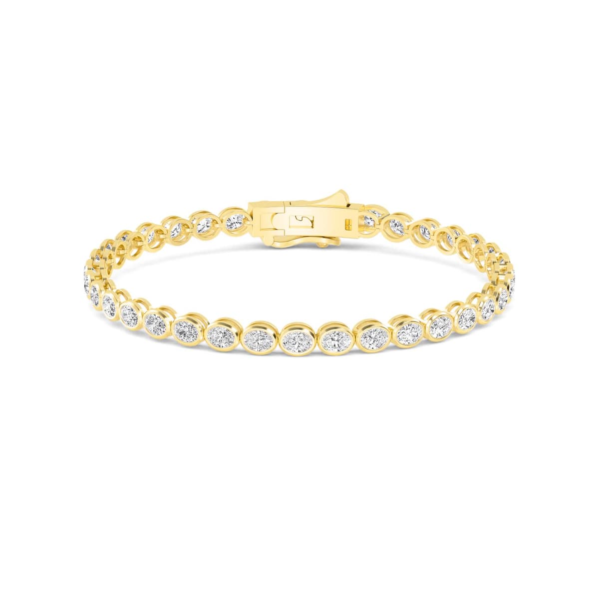 14K Yellow Gold Lab Grown Diamond BRACELET 5.28 ctw SJBR20337OV-0.15PT-7IN