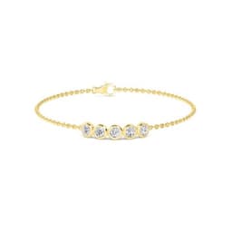 14K Yellow Gold Lab Grown Diamond BRACELET 1.10 ctw SJBR20351-1.00CT