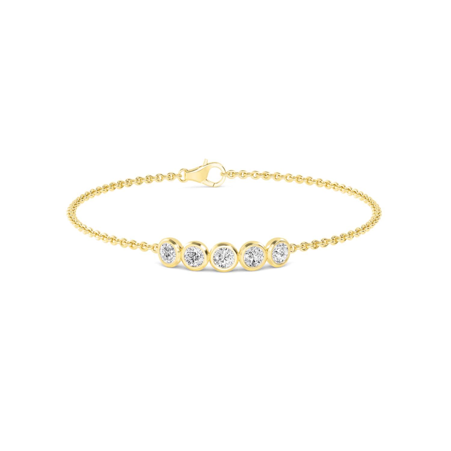 14K Yellow Gold Lab Grown Diamond BRACELET 1.10 ctw SJBR20351-1.00CT