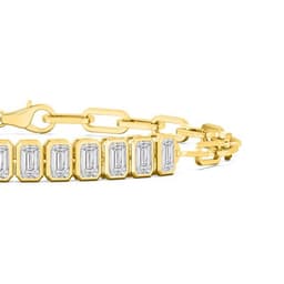 14K Yellow Gold Lab Grown Diamond BRACELET 1.62 ctw SJBR20368-0.10PT-6.5IN