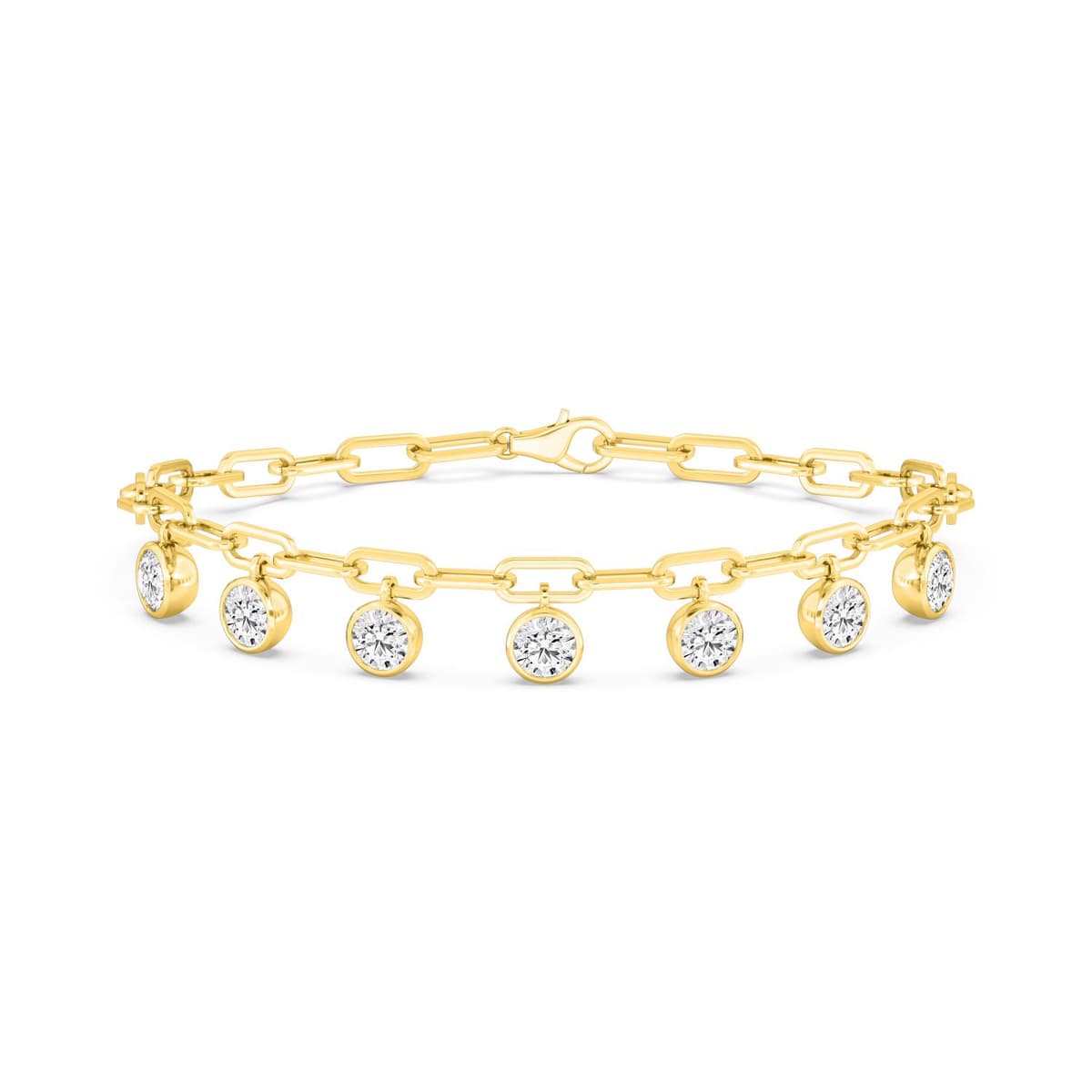 14K Yellow Gold Lab Grown Diamond BRACELET 3.06 ctw SJBR20369-2.83CT-7IN