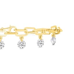 14K Yellow Gold Lab Grown Diamond BRACELET 2.98 ctw SJBR20370-2.83CT-7IN