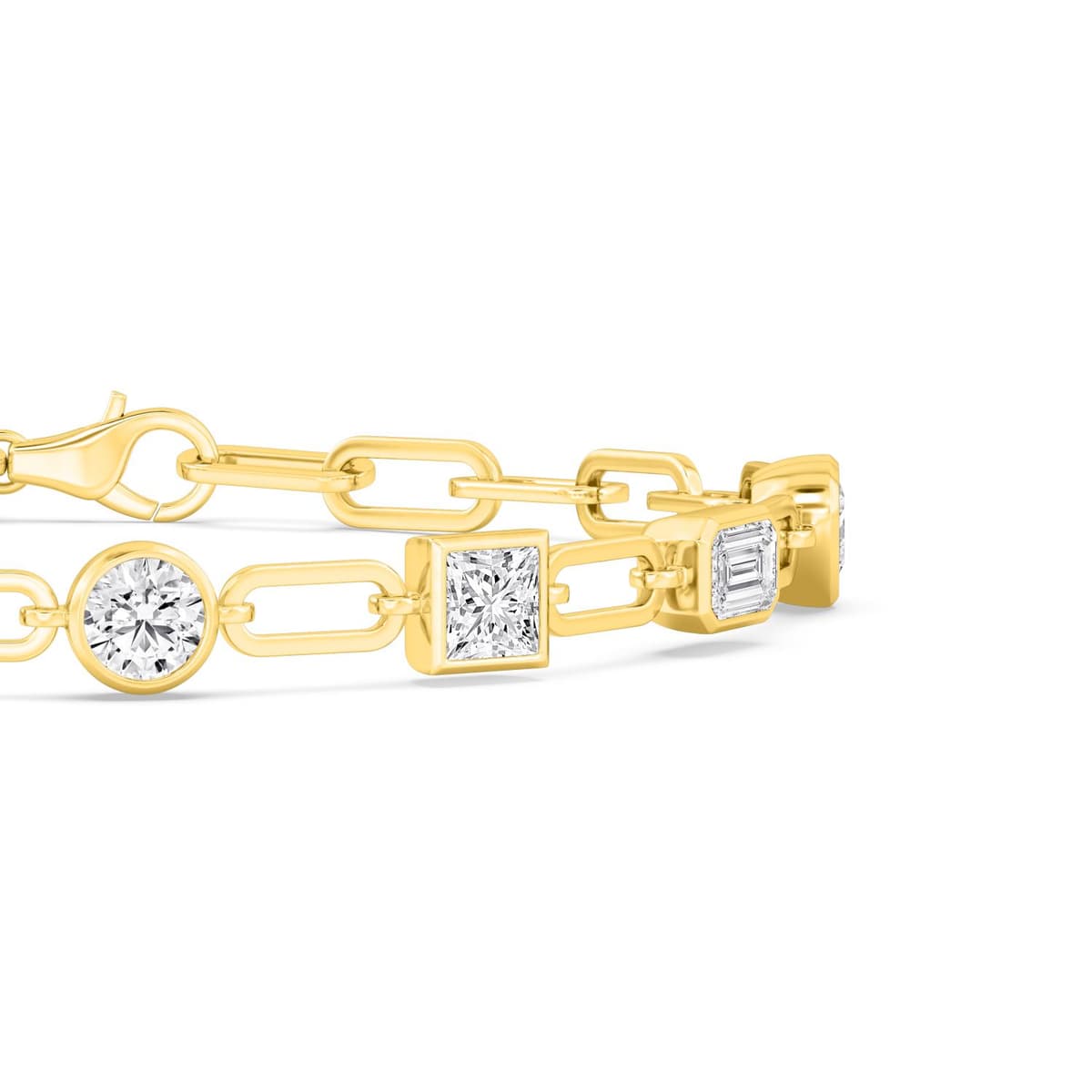 14K Yellow Gold Lab Grown Diamond BRACELET 3.49 ctw SJBR20372-3.50CT-7IN