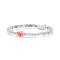 14K Rose & White Gold Lab Grown Diamond BRACELET 9.41 ctw SJBR20375OV-2.25CT-7IN