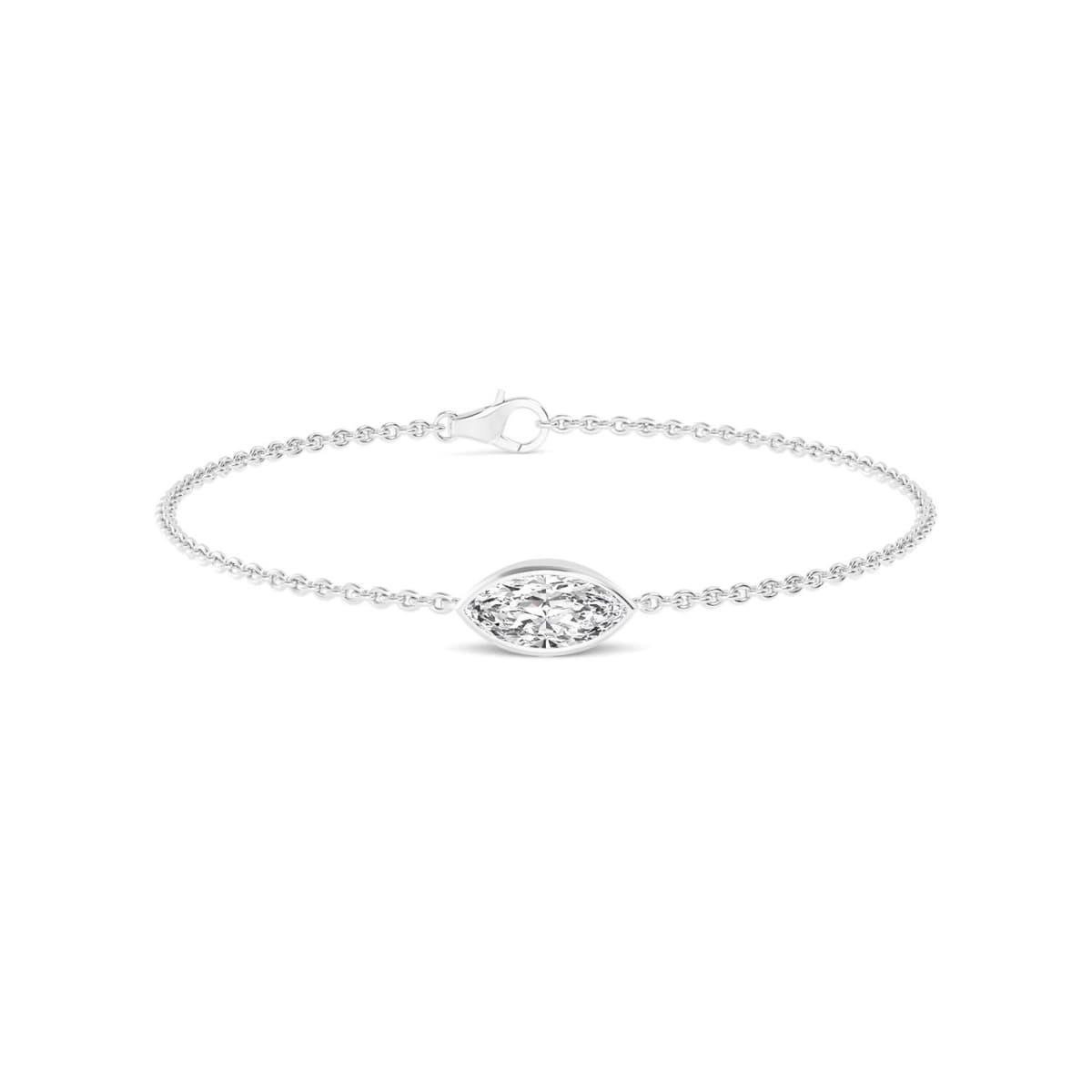 14K White Gold Lab Grown Diamond BRACELET 1.00 ctw SJBR20399MQ-1.00CT