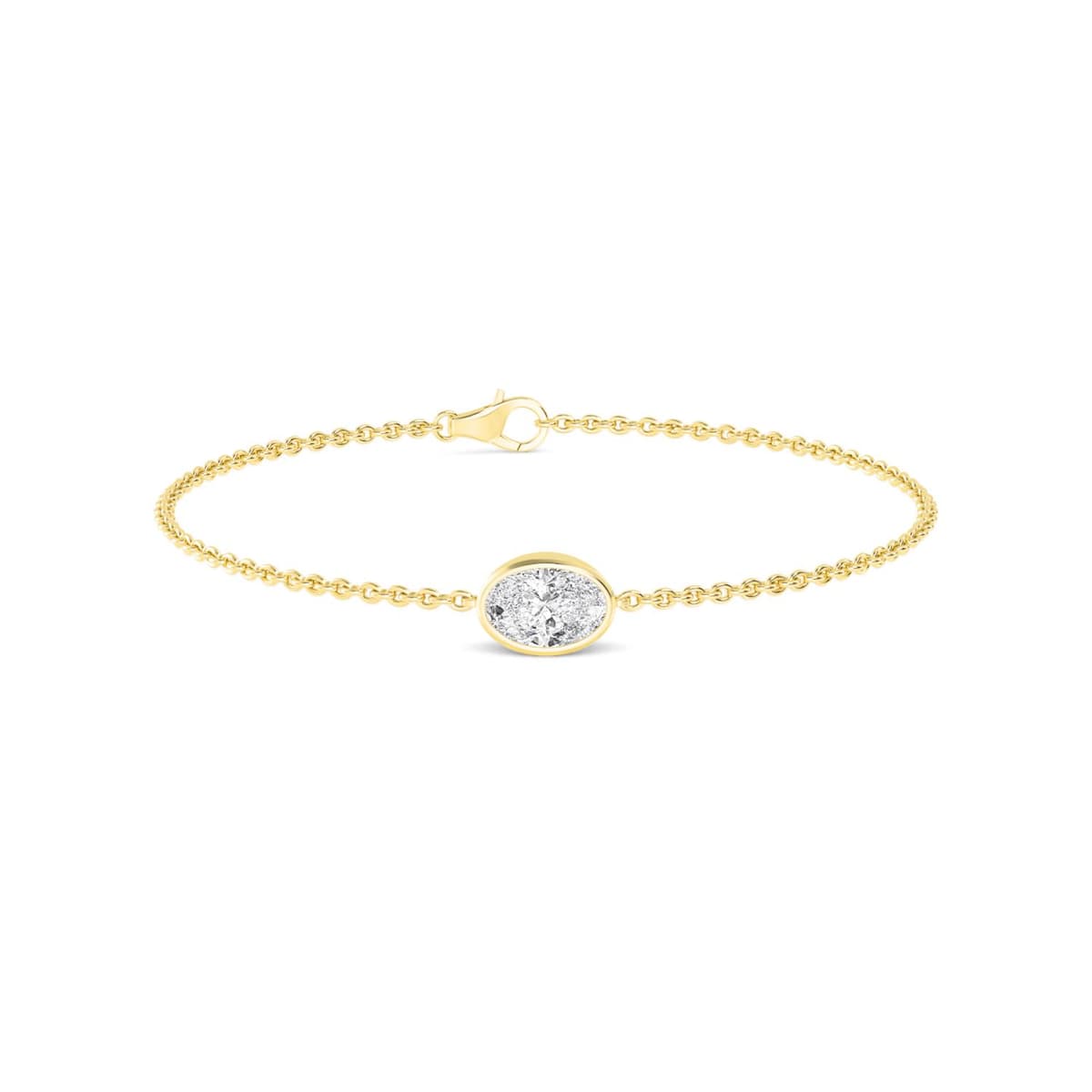 14K Yellow Gold Lab Grown Diamond BRACELET 1.00 ctw SJBR20399OV-1.00CT