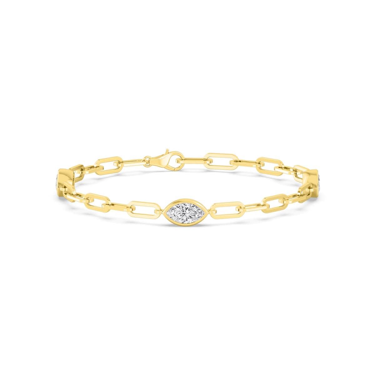 14K Yellow Gold Lab Grown Diamond BRACELET 2.16 ctw SJBR20458MQ-0.72CT-7IN