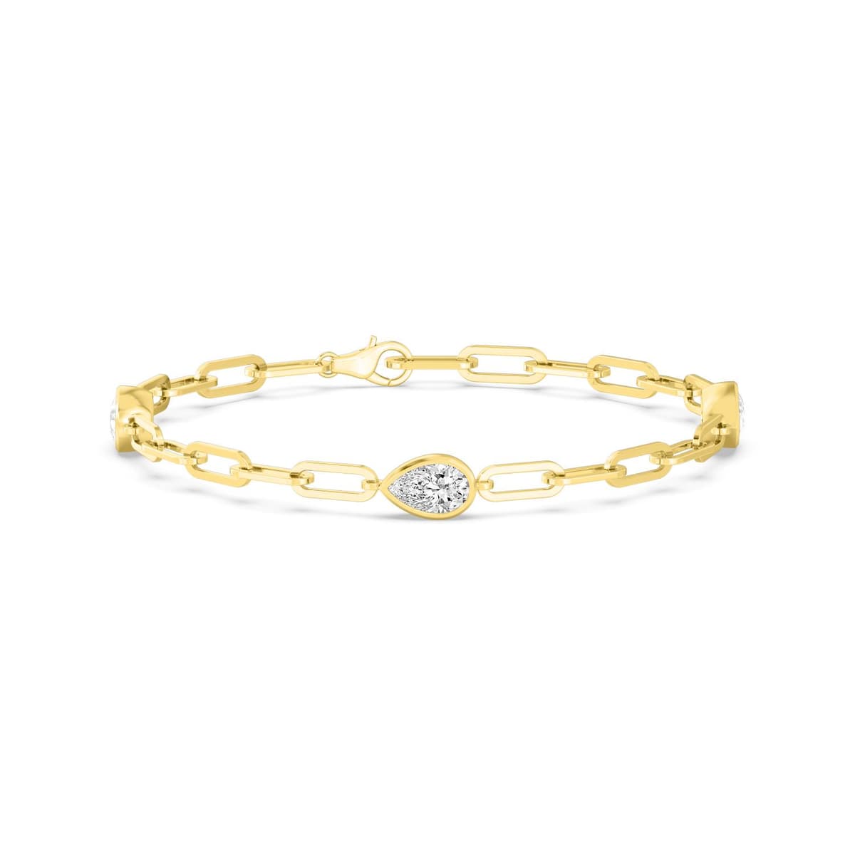14K Yellow Gold Lab Grown Diamond BRACELET 2.22 ctw SJBR20458PE-0.73CT-7IN