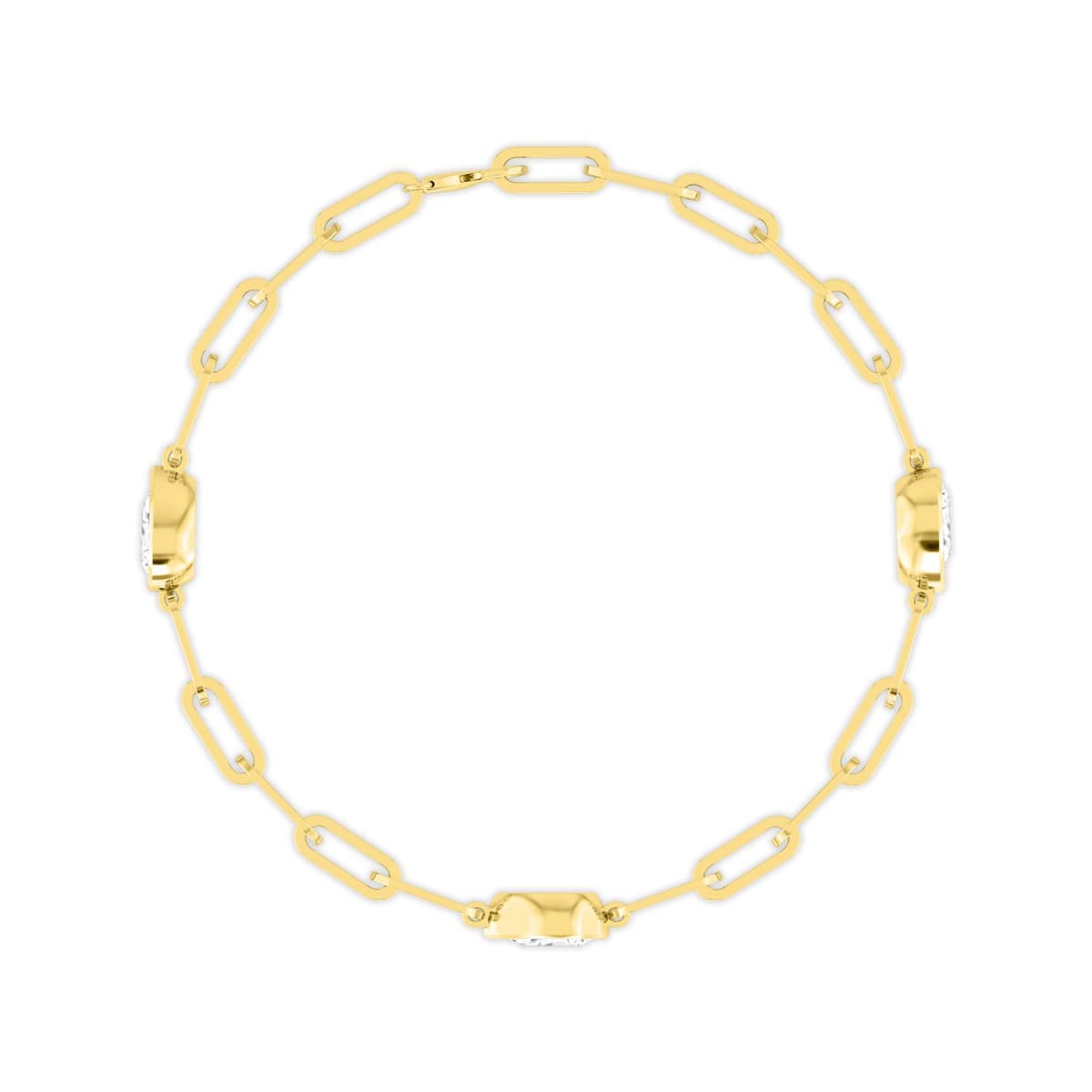 14K Yellow Gold Lab Grown Diamond BRACELET 2.22 ctw SJBR20458PE-0.73CT-7IN