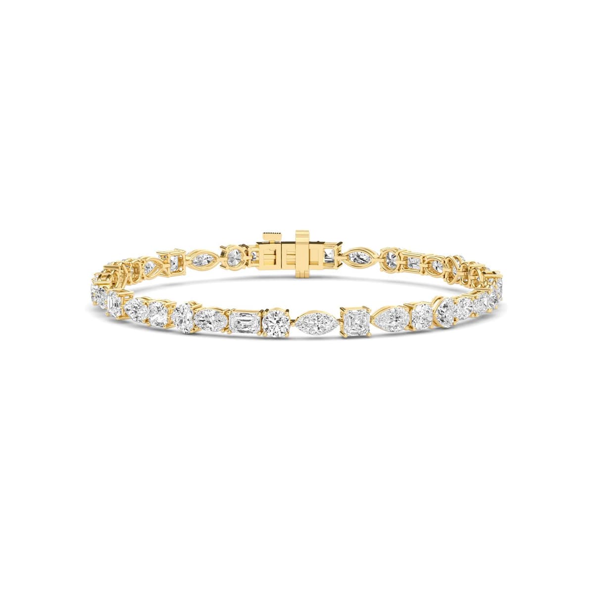 14K Yellow Gold Lab Grown Diamond BRACELET 6.54 ctw SJBR20464MS-6.50CT-7IN