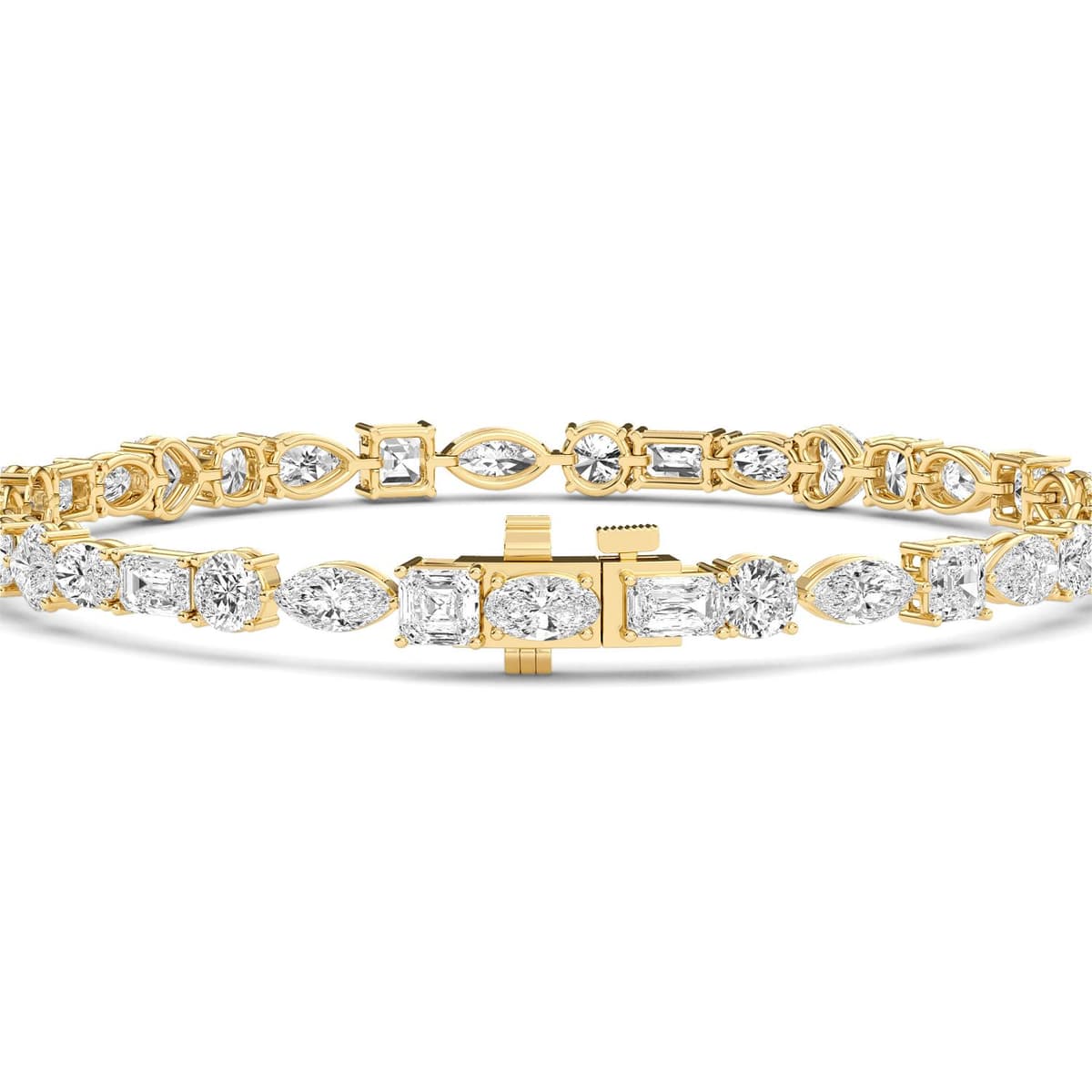 14K Yellow Gold Lab Grown Diamond BRACELET 6.54 ctw SJBR20464MS-6.50CT-7IN