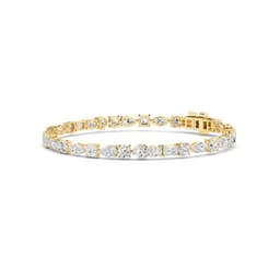 14K Yellow Gold Lab Grown Diamond BRACELET 6.54 ctw SJBR20464MS-6.50CT-7IN