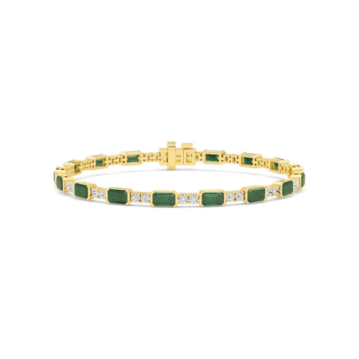 14K Yellow Gold Lab Grown Diamond BRACELET 6.53 ctw SJBR20475-6.50CT-7IN