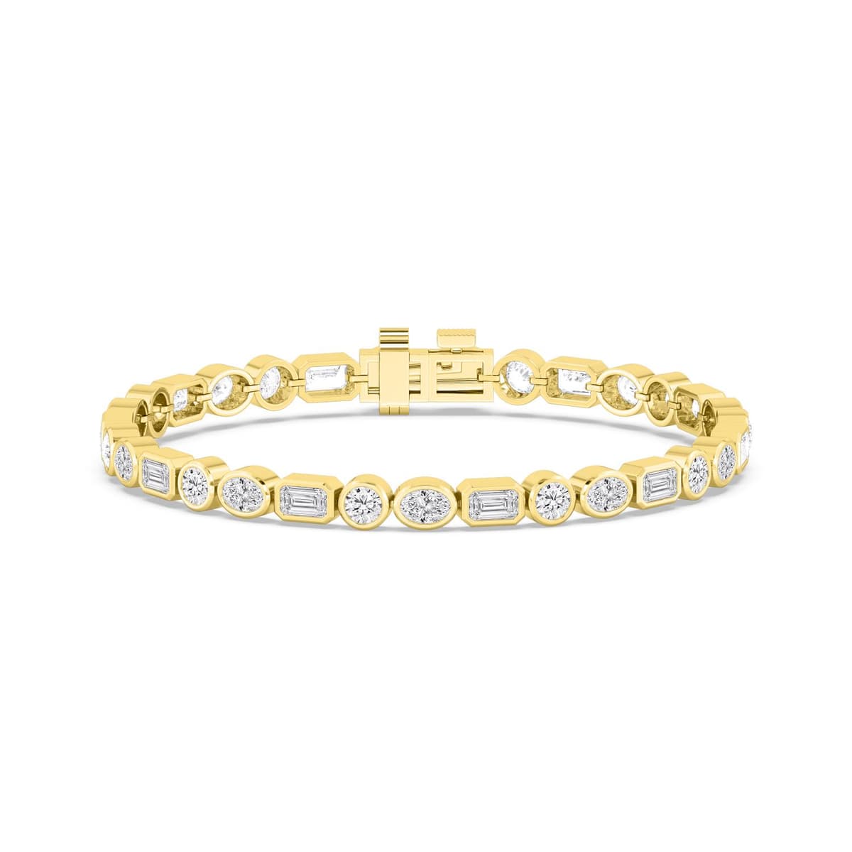 14K Yellow Gold Lab Grown Diamond BRACELET 9.98 ctw SJBR20494MS-10.00CT-7IN