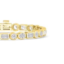 14K Yellow Gold Lab Grown Diamond BRACELET 9.98 ctw SJBR20494MS-10.00CT-7IN