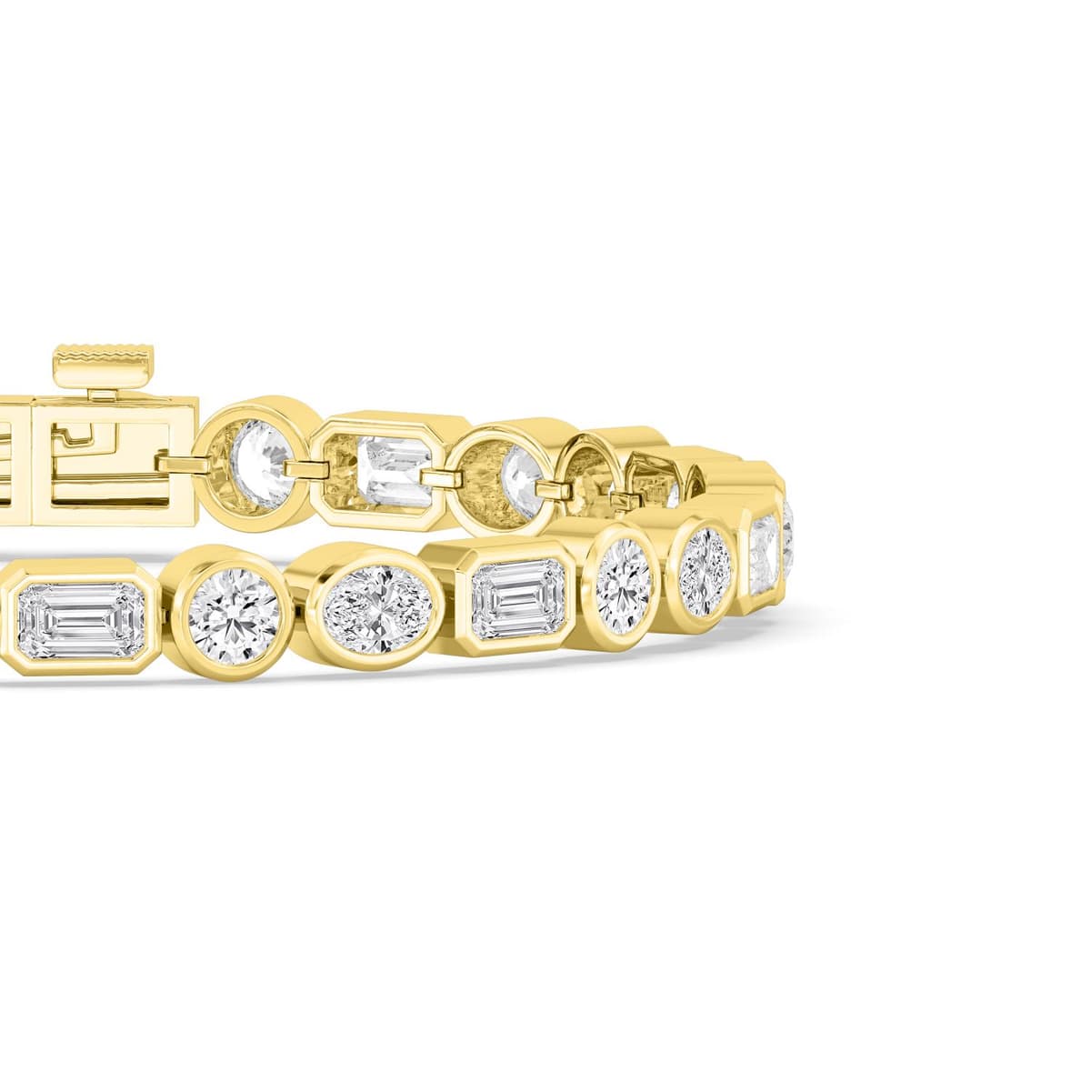 14K Yellow Gold Lab Grown Diamond BRACELET 9.98 ctw SJBR20494MS-10.00CT-7IN