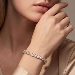 14K Yellow Gold Lab Grown Diamond BRACELET 12.95 ctw SJBR20605-13.10CT-7IN