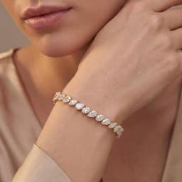 14K Yellow Gold Lab Grown Diamond BRACELET 13.78 ctw SJBR20607-13.63CT-7IN