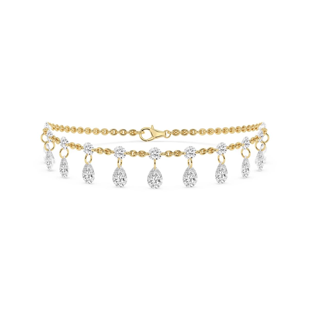 14K Yellow Gold Lab Grown Diamond BRACELET 5.79 ctw SJBR20626-5.83CT-7IN