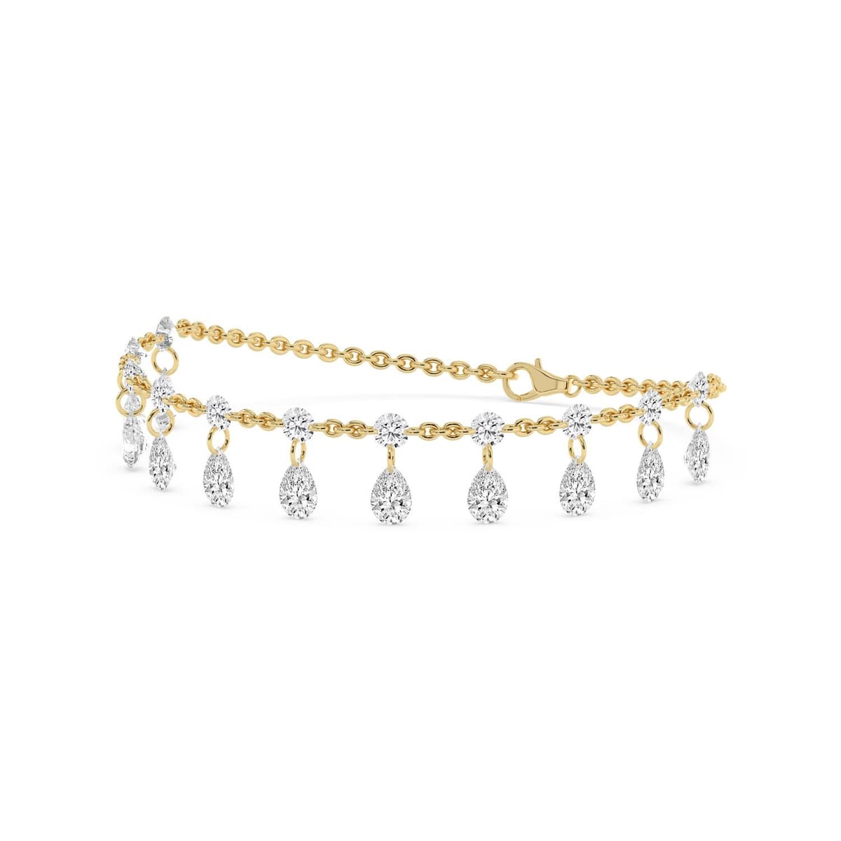 14K Yellow Gold Lab Grown Diamond BRACELET 5.79 ctw SJBR20626-5.83CT-7IN