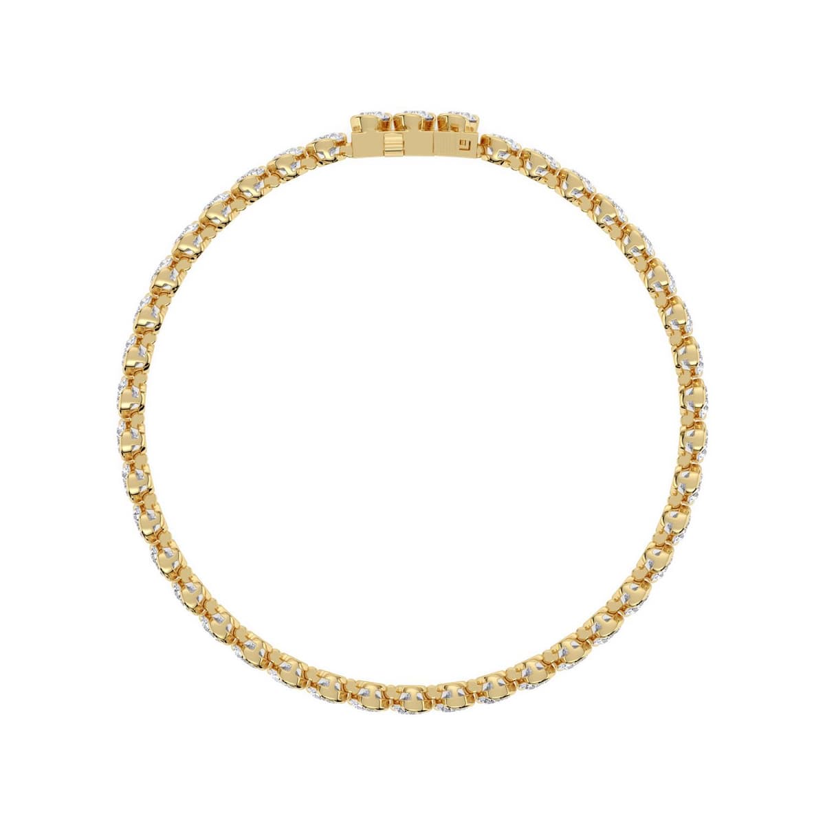 14K Yellow Gold Lab Grown Diamond BRACELET 13.85 ctw SJBR20633OV-0.32PT-7IN