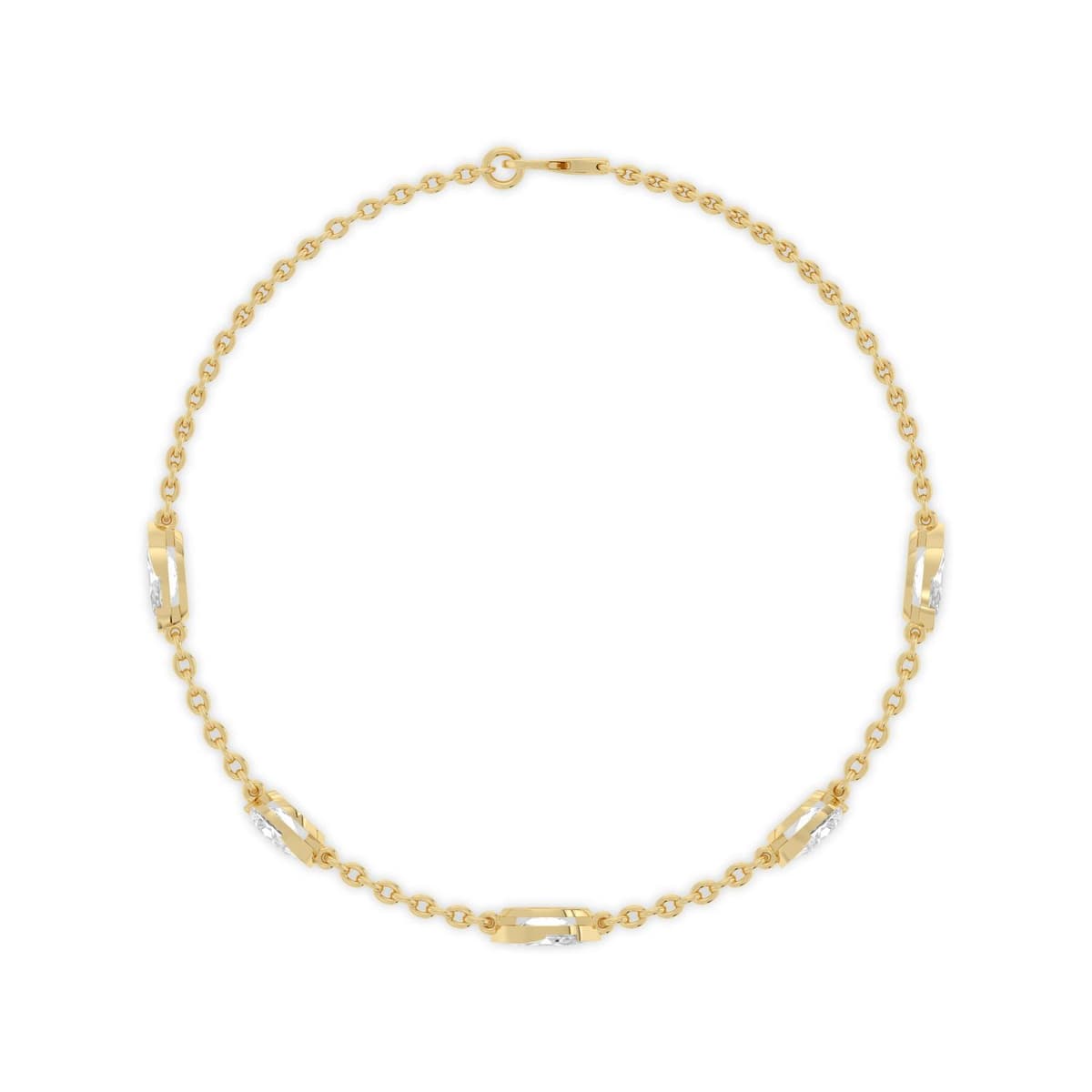 14K Yellow Gold Lab Grown Diamond BRACELET 1.81 ctw SJBR20649MQPE-1.83CT